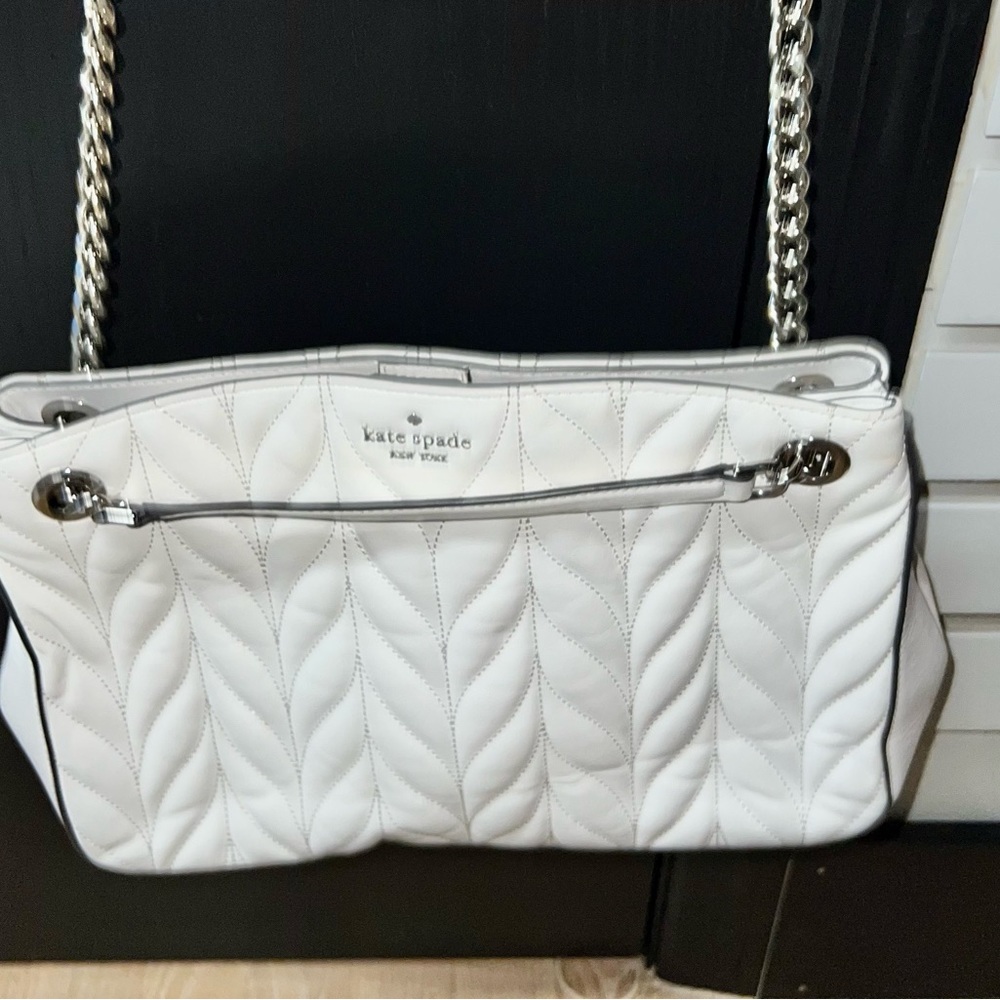 Kate Spade white quilted purse